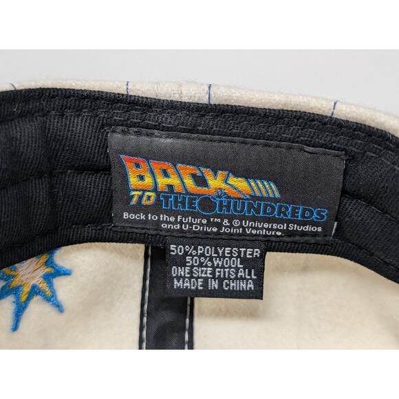 The Hundreds x Back to the Future Chicago 2015 Blue Cream Snapback Hat Pinstripe - Picture 7 of 7